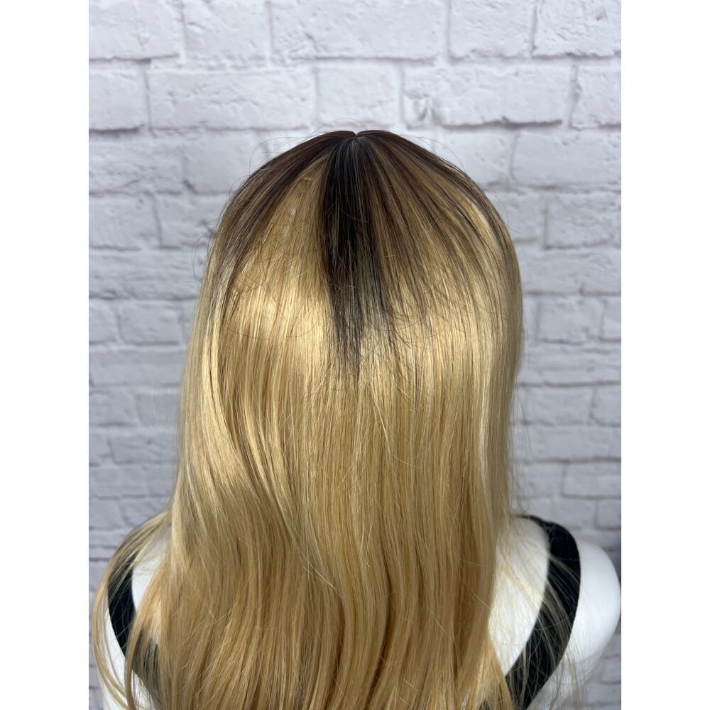 Honey Blonde and Medium Brown Side Bang Lace Front Wig - Picture 6 of 10